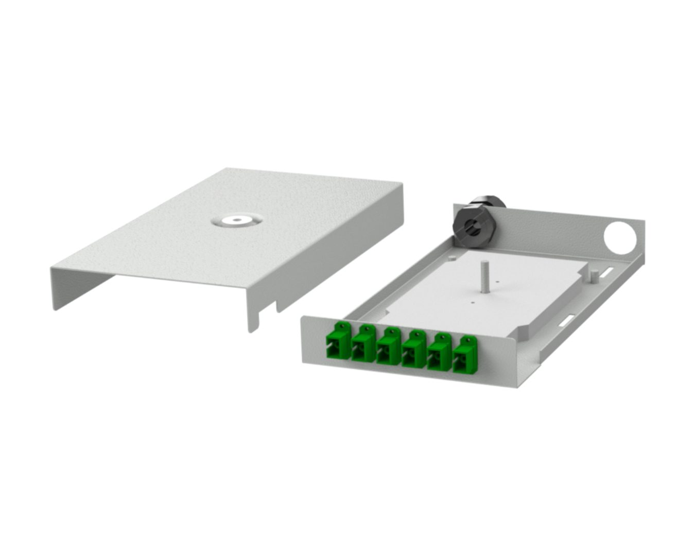 Fiber optic termination boxes: PK-V2-130/30/240-6-SCS-S-R7035